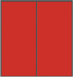 Custom Sliding Black Aluminum Doors - Style 01 - 2 doors - Light Red Glass - Doors and Beyond