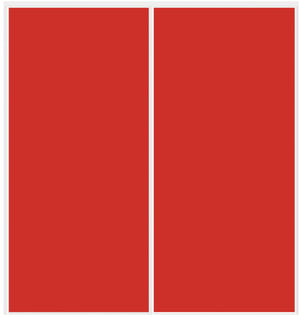 Custom Sliding White Aluminum Doors - Style 01 - 2 doors - Light Red Glass - Doors and Beyond