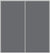 Custom Sliding Aluminum Doors - Style 01 - 2 doors  - Silver Gray Glass