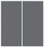 Custom Sliding White Aluminum Doors - Style 01 - 2 doors  - Silver Gray Glass