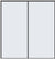 Custom Sliding Black Aluminum Doors - Style 01 - 2 doors  - White Glass