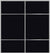 Custom Sliding Aluminum Doors - Style 10 - 2 doors  - Black Glass