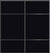Custom Sliding Black Aluminum Doors - Style 10 - 2 doors  - Black Glass