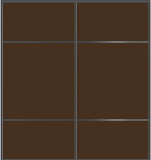 Custom Sliding Black Aluminum Doors - Style 10 - 2 doors - Brown Glass - Doors and Beyond
