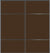 Custom Sliding Black Aluminum Doors - Style 10 - 2 doors  - Brown Glass