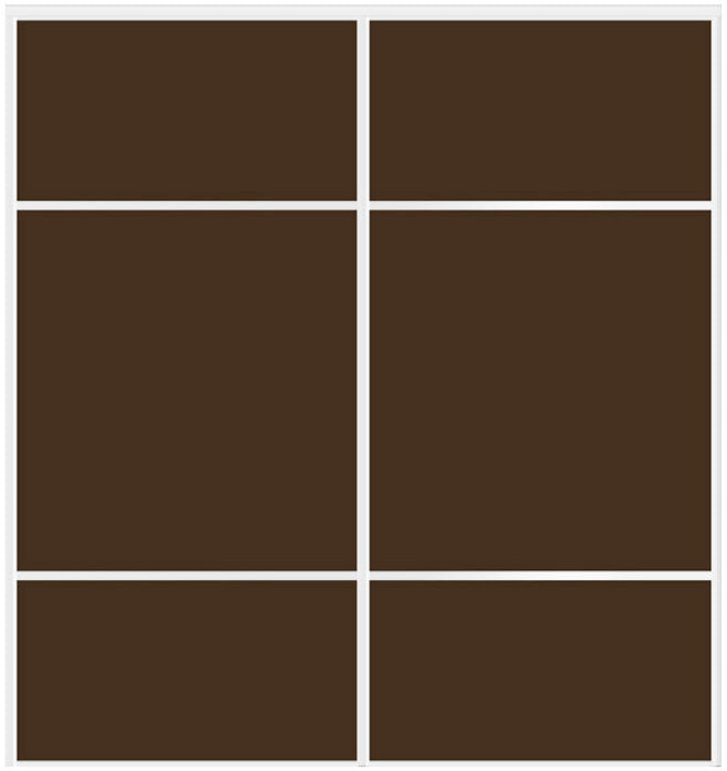 Custom Sliding White Aluminum Doors - Style 10 - 2 doors - Brown Glass - Doors and Beyond