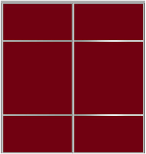Custom Sliding Aluminum Doors - Style 10 - 2 doors  - Burgundy Glass - Doors and Beyond