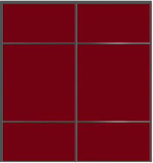 Custom Sliding Black Aluminum Doors - Style 10 - 2 doors - Burgundy Glass - Doors and Beyond