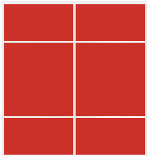 Custom Sliding White Aluminum Doors - Style 10 - 2 doors - Light Red Glass - Doors and Beyond