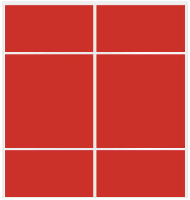 Custom Sliding White Aluminum Doors - Style 10 - 2 doors - Light Red Glass - Doors and Beyond