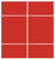 Custom Sliding White Aluminum Doors - Style 10 - 2 doors  - Light Red Glass