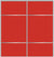 Custom Sliding Aluminum Doors - Style 10 - 2 doors  - Light Red Glass