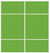 Custom Sliding White Aluminum Doors - Style 10 - 2 doors  - Lime Green Glass