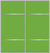 Custom Sliding Aluminum Doors - Style 10 - 2 doors  - Lime Green Glass