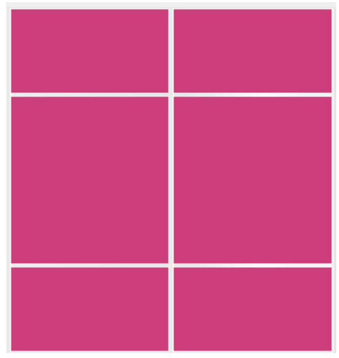 Custom Sliding White Aluminum Doors - Style 10 - 2 doors  - Pink Glass
