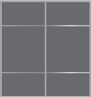 Custom Sliding Aluminum Doors - Style 10 - 2 doors - Silver Gray Glass - Doors and Beyond