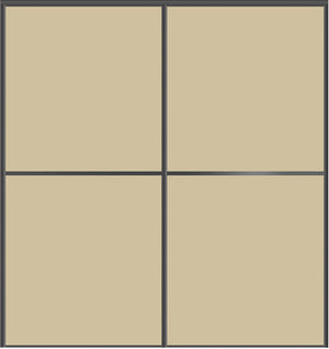 Custom Sliding Black Aluminum Doors - Style 02 - 2 doors - Beige Glass - Doors and Beyond