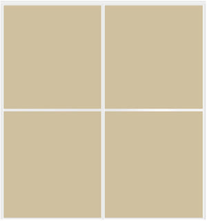 Custom Sliding White Aluminum Doors - Style 02 - 2 doors - Beige Glass - Doors and Beyond