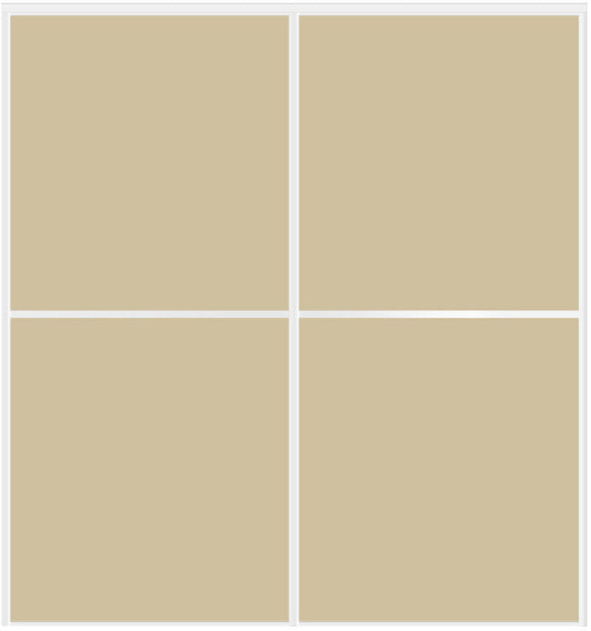 Custom Sliding White Aluminum Doors - Style 02 - 2 doors - Beige Glass - Doors and Beyond