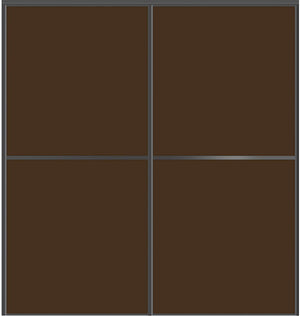 Custom Sliding Black Aluminum Doors - Style 02 - 2 doors - Brown Glass - Doors and Beyond