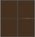 Custom Sliding Black Aluminum Doors - Style 02 - 2 doors  - Brown Glass