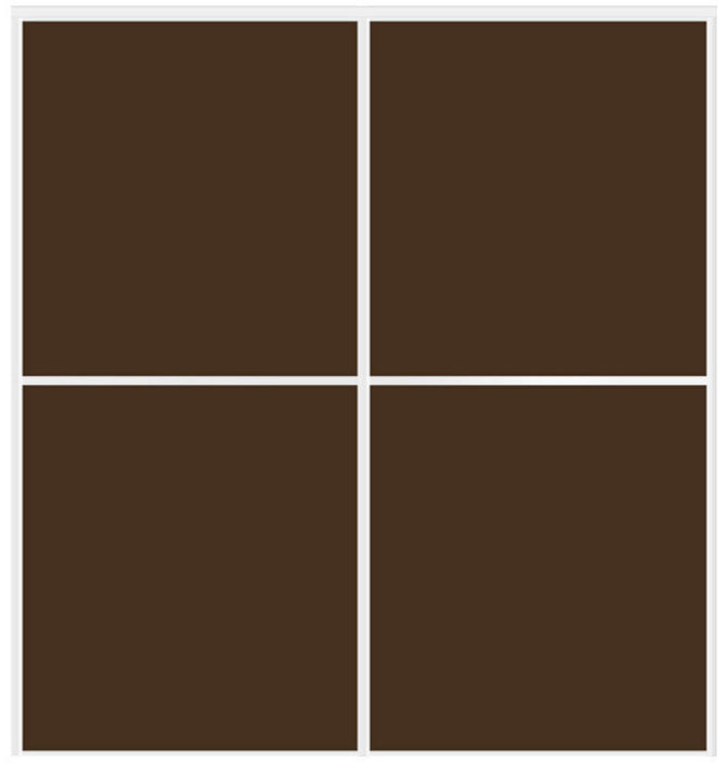 Custom Sliding White Aluminum Doors - Style 02 - 2 doors - Brown Glass - Doors and Beyond