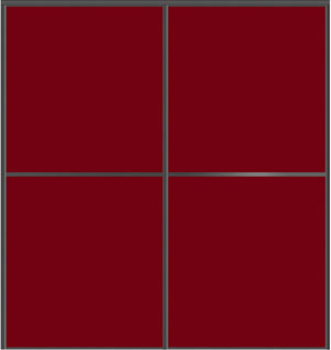 Custom Sliding Black Aluminum Doors - Style 02 - 2 doors - Burgundy Glass - Doors and Beyond