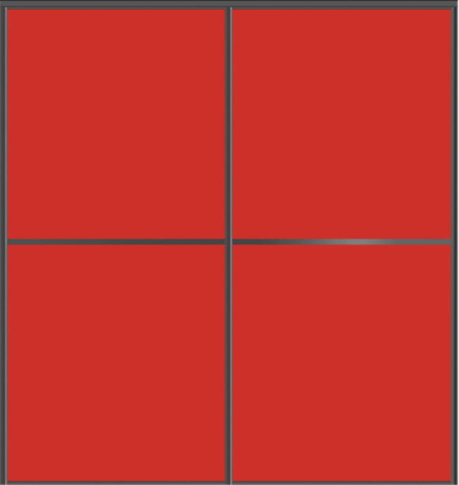 Custom Sliding Black Aluminum Doors - Style 02 - 2 doors - Light Red Glass - Doors and Beyond