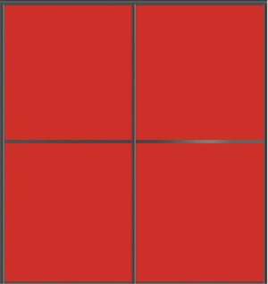 Custom Sliding Black Aluminum Doors - Style 02 - 2 doors - Light Red Glass - Doors and Beyond