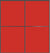 Custom Sliding Black Aluminum Doors - Style 02 - 2 doors  - Light Red Glass