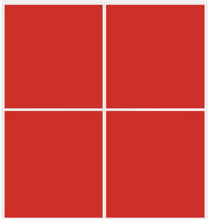 Custom Sliding White Aluminum Doors - Style 02 - 2 doors - Light Red Glass - Doors and Beyond