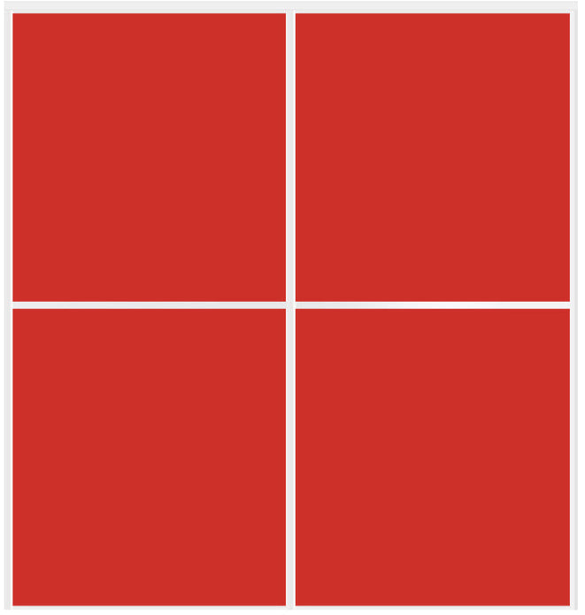 Custom Sliding White Aluminum Doors - Style 02 - 2 doors - Light Red Glass - Doors and Beyond