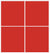 Custom Sliding White Aluminum Doors - Style 02 - 2 doors  - Light Red Glass