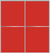 Custom Sliding Aluminum Doors - Style 02 - 2 doors  - Light Red Glass
