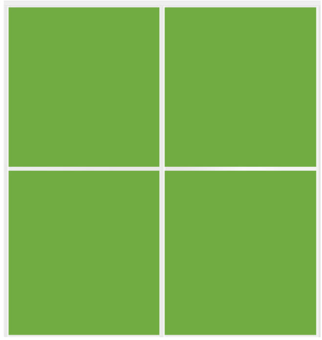 Custom Sliding White Aluminum Doors - Style 02 - 2 doors - Lime Green Glass - Doors and Beyond