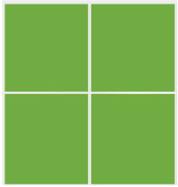 Custom Sliding White Aluminum Doors - Style 02 - 2 doors - Lime Green Glass - Doors and Beyond