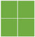 Custom Sliding White Aluminum Doors - Style 02 - 2 doors  - Lime Green Glass