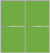 Custom Sliding Aluminum Doors - Style 02 - 2 doors  - Lime Green Glass