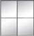 Custom Sliding Black Aluminum Doors - Style 02 - 2 doors  - MIrror