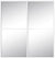 Custom Sliding White Aluminum Doors - Style 02 - 2 doors  - MIrror