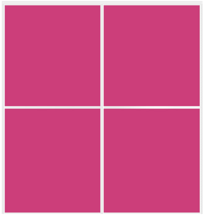 Custom Sliding White Aluminum Doors - Style 02 - 2 doors  - Pink Glass