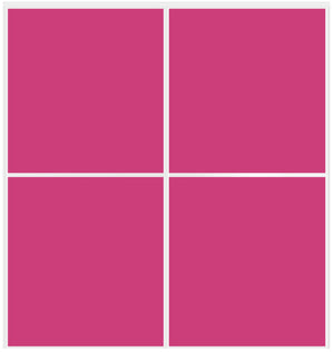 Custom Sliding White Aluminum Doors - Style 02 - 2 doors  - Pink Glass - Doors and Beyond