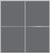 Custom Sliding Aluminum Doors - Style 02 - 2 doors  - Silver Gray Glass