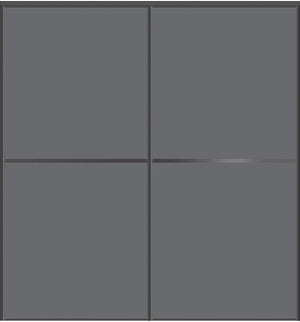 Custom Sliding Black Aluminum Doors - Style 02 - 2 doors - Silver Gray Glass - Doors and Beyond