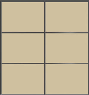 Custom Sliding Black Aluminum Doors - Style 03 - 2 doors - Beige Glass - Doors and Beyond