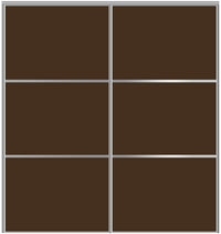 Custom Sliding Aluminum Doors - Style 03 - 2 doors  - Brown Glass - Doors and Beyond