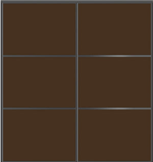 Custom Sliding Black Aluminum Doors - Style 03 - 2 doors - Brown Glass - Doors and Beyond