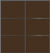 Custom Sliding Black Aluminum Doors - Style 03 - 2 doors  - Brown Glass
