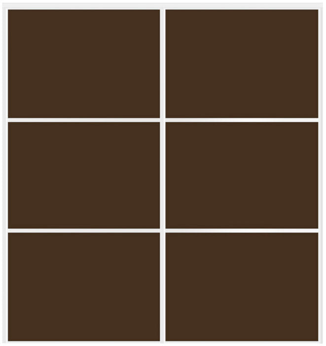 Custom Sliding White Aluminum Doors - Style 03 - 2 doors - Brown Glass - Doors and Beyond