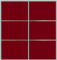 Custom Sliding Aluminum Doors - Style 03 - 2 doors  - Burgundy Glass - Doors and Beyond